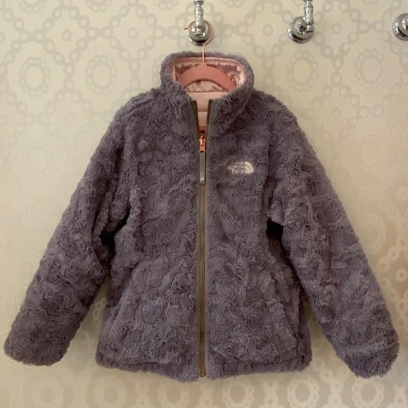 The North Face Girl's Pink & Gray Reversible Coat - Picture 2 of 3